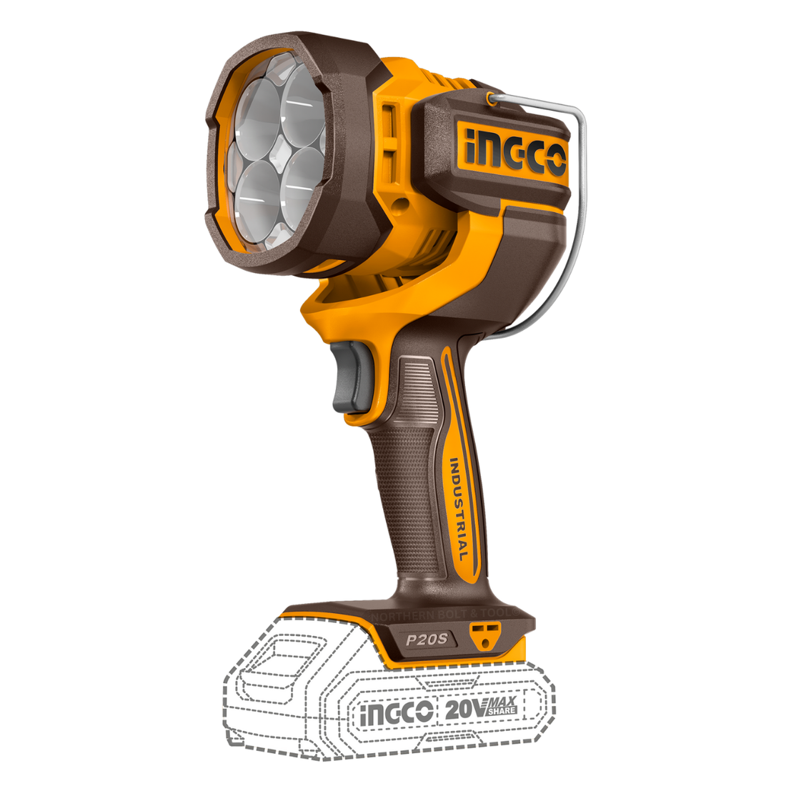 Ingco Cordless Work Lamp 20V 2000 Lumens (Tool only) – Northern Bolt & Tool