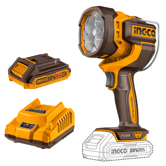Ingco Cordless Work Lamp 20V 2000 Lumens Kit CWLI20881