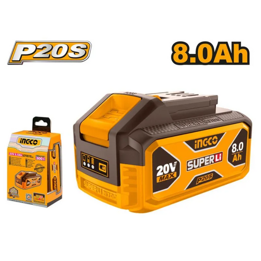  Ingco 8Ah Battery 20V P20S For All Ingco Cordless Tools FBLI2108