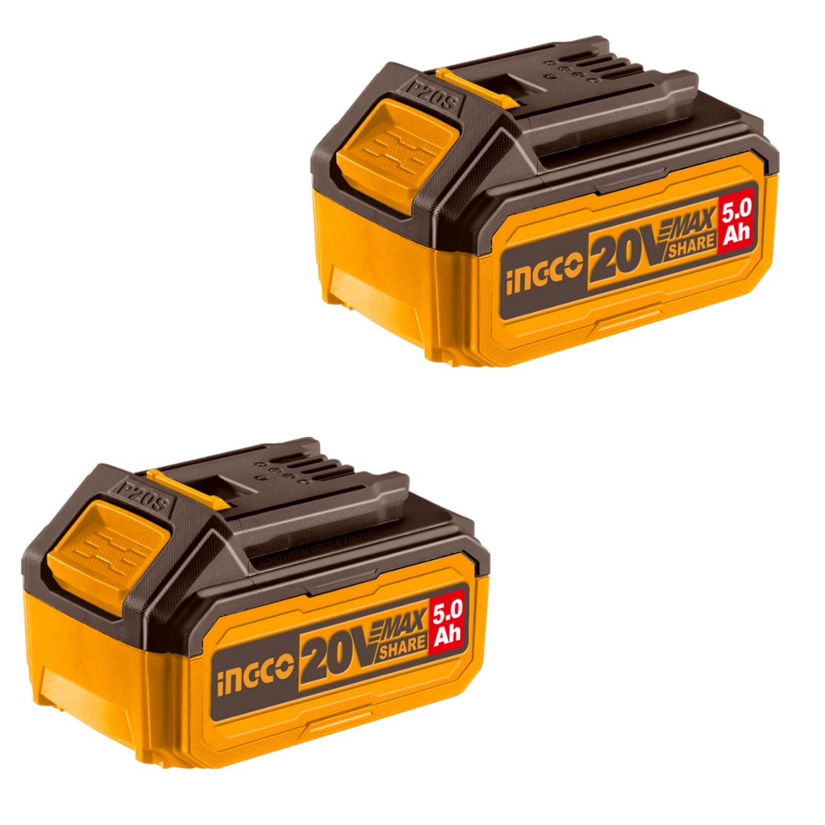 Ingco 5Ah Battery 2pc Set 20v P20S 
