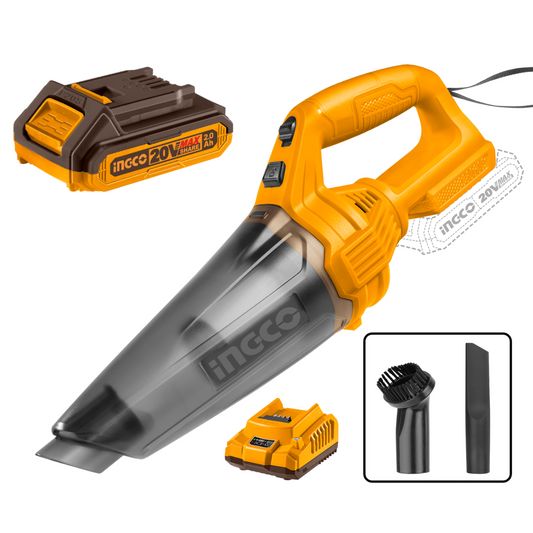 Ingco Cordless Hand Held Vacuum 0.5L 20V Kit CVLI20126