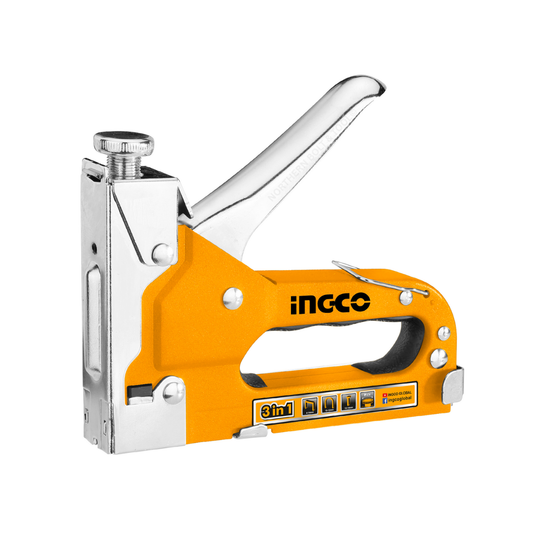 Ingco 3 in 1 Staple Gun with Adjustable Driving Force (Staples included) HSG1405