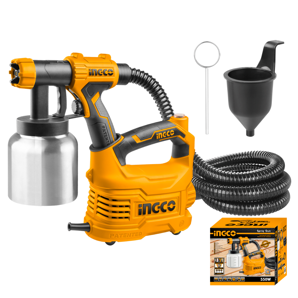 Ingco Spray Gun With Aluminium Tank / Paint Sprayer - Floor Based (550W) SPG5008-2