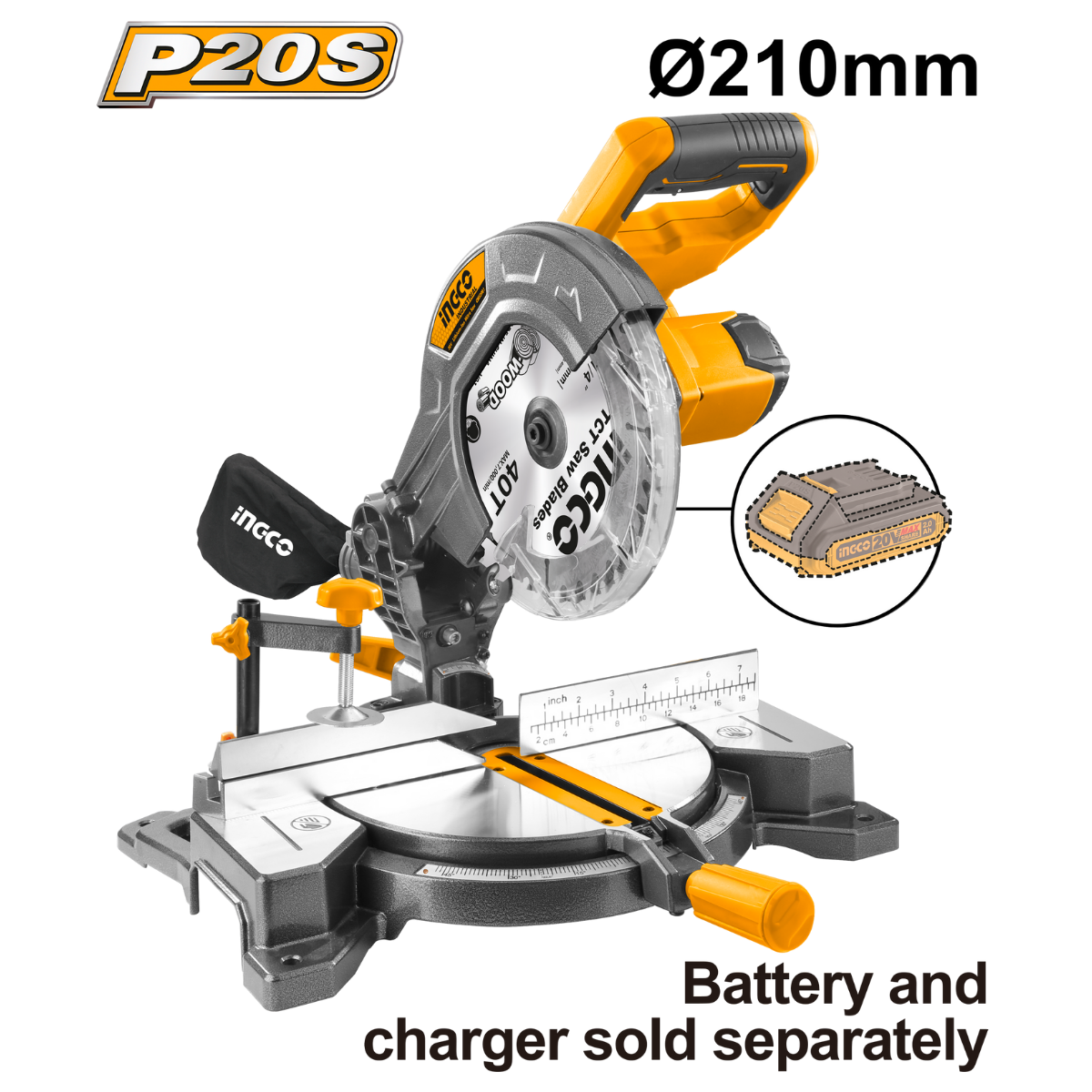 Ingco Cordless Mitre Saw 20V P20S (Tool only) CMS2001