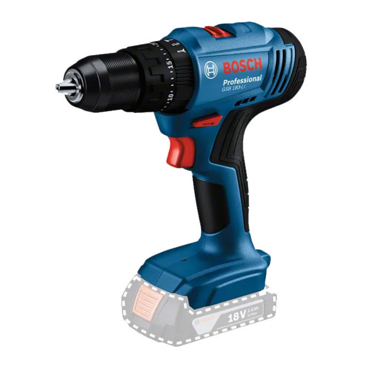 Bosch Cordless Impact Drill / Driver GSB 183-LI (Tool Only) 06019K9181
