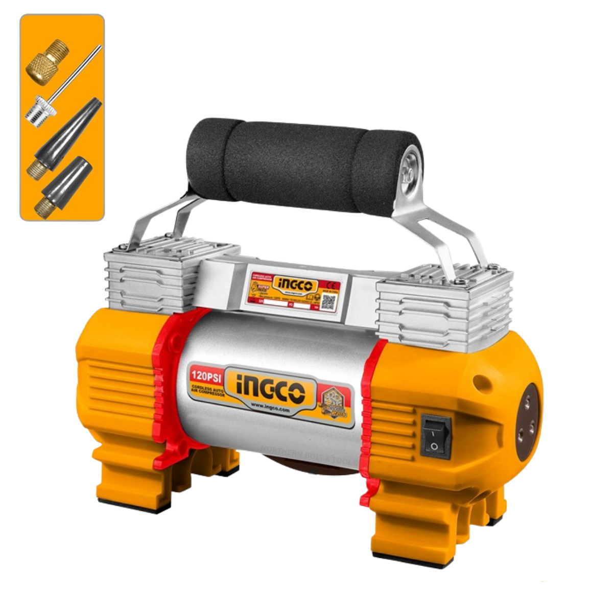 Ingco Cordless Auto Air Compressor 120PSI 20V (Tool only) CACLI2026