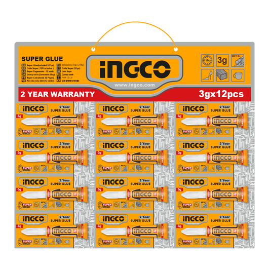 Ingco Super Glue 12 Piece Set (3g Per Tube) HSGU3122