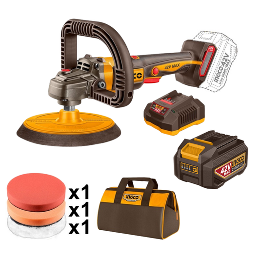 Ingco 42V Cordless Polisher 7" Kit with Bag P42M