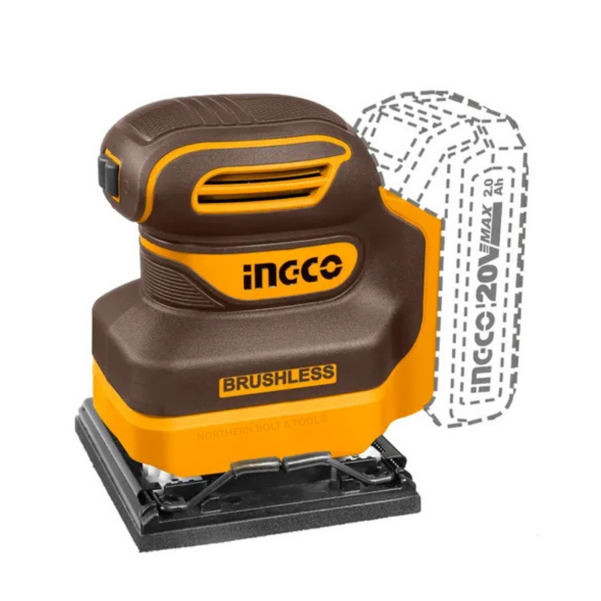 Ingco Cordless Sheet Sander 20V (Tool only) CSHSLI2024