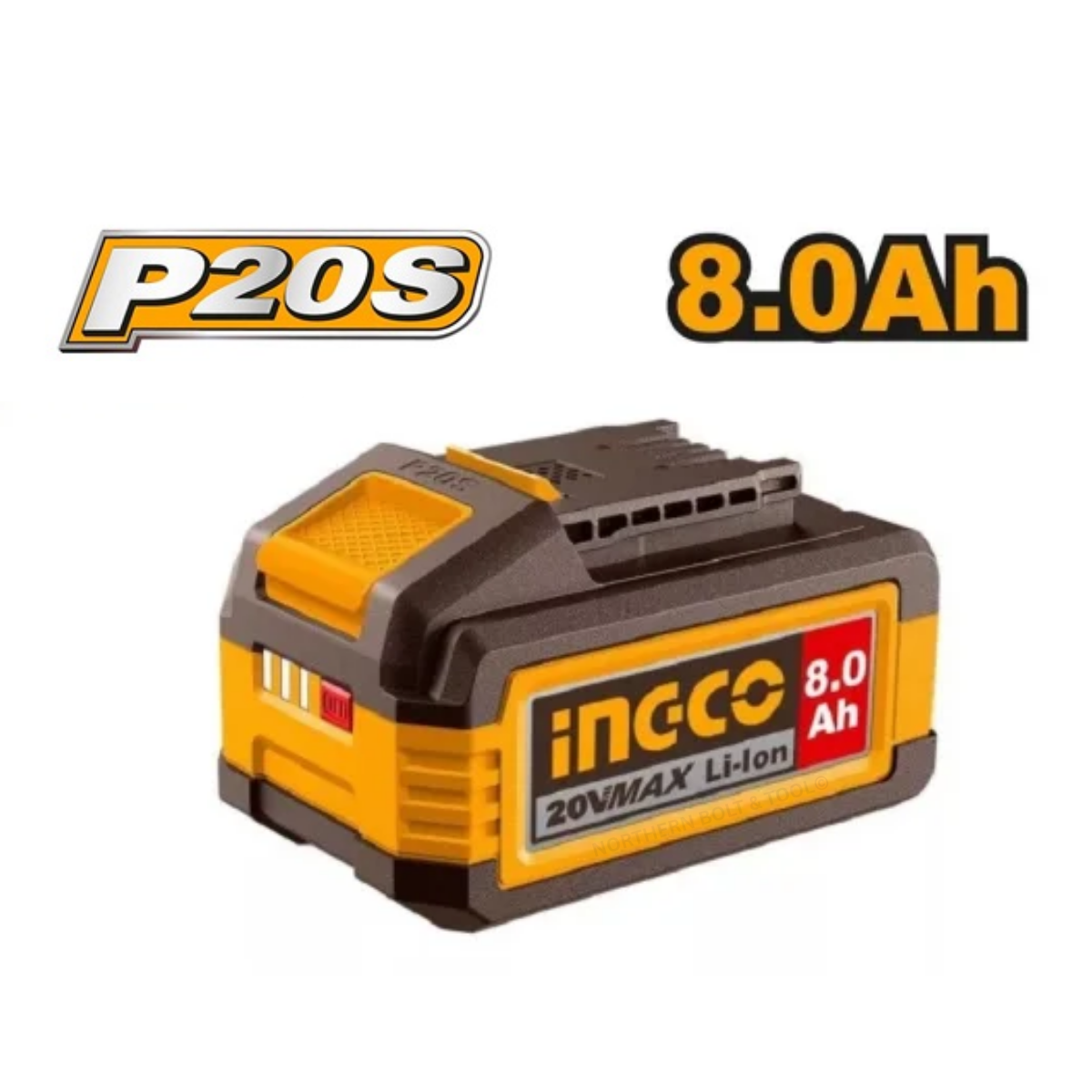 Ingco 8Ah Battery 20V P20S - Fits All Ingco 20V / P20S Cordless Tools FBLI2128