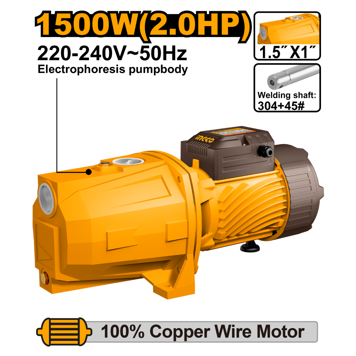 Ingco Pump Jet Maxflow 1500W 125L/min