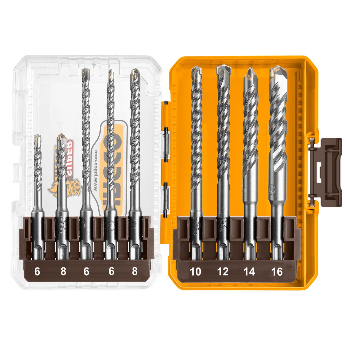 Ingco Drill Bit Set SDS 9Pcs 6-16MM