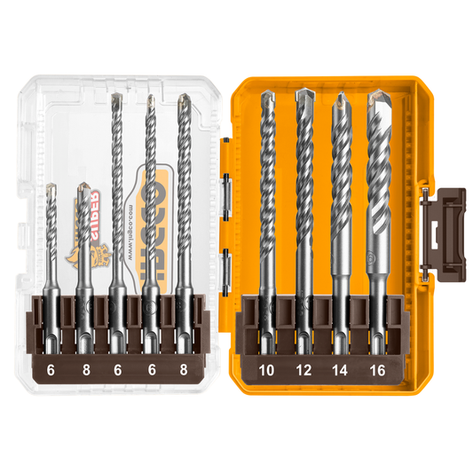 Ingco Drill Bit Set SDS 9Pcs 6-16MM