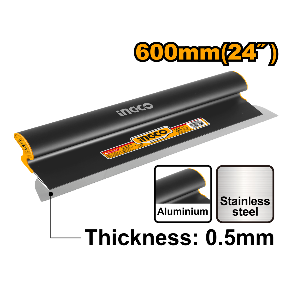 Ingco Drywall Skimming Stainless Steel Blade 24"