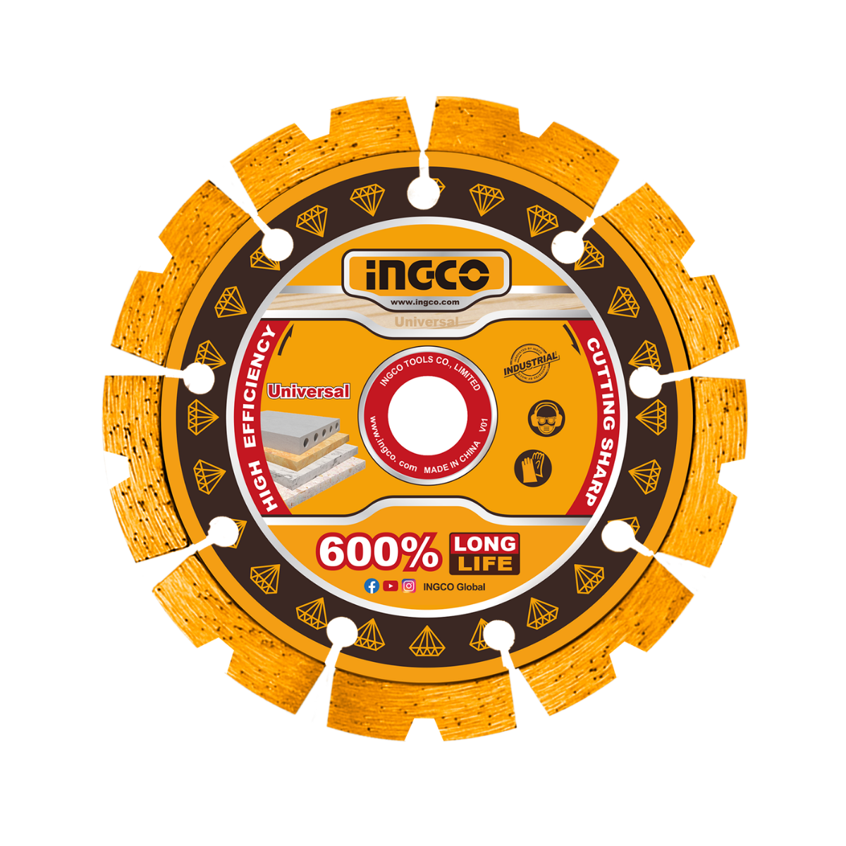 Ingco Diamond Cutting Wet/Dry Disc 230mm