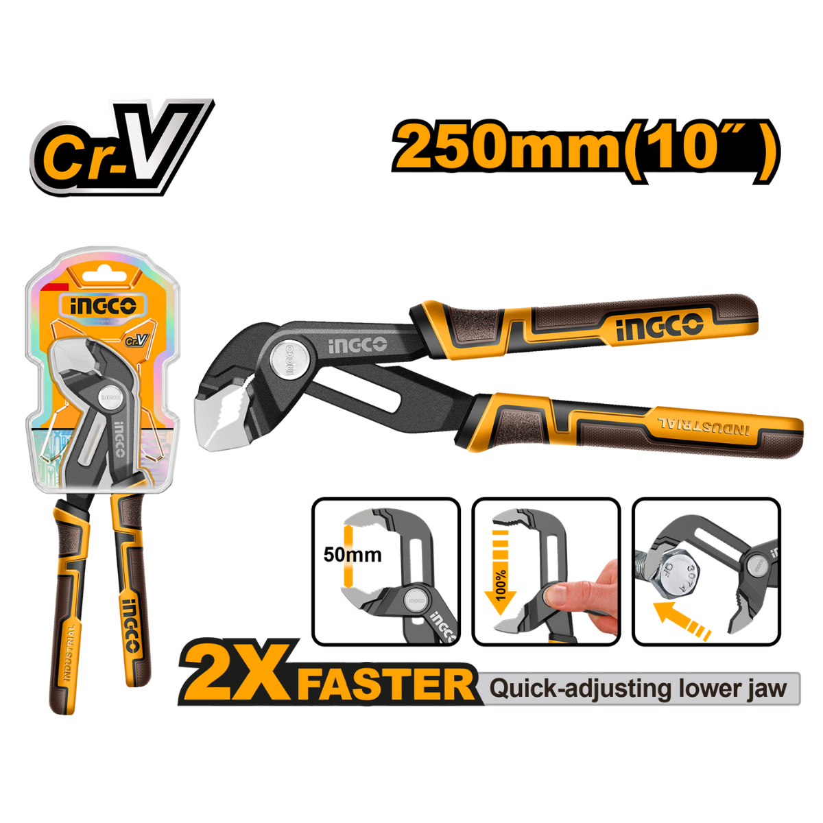 Ingco Water Pump Plier (Quick Open) 250mm