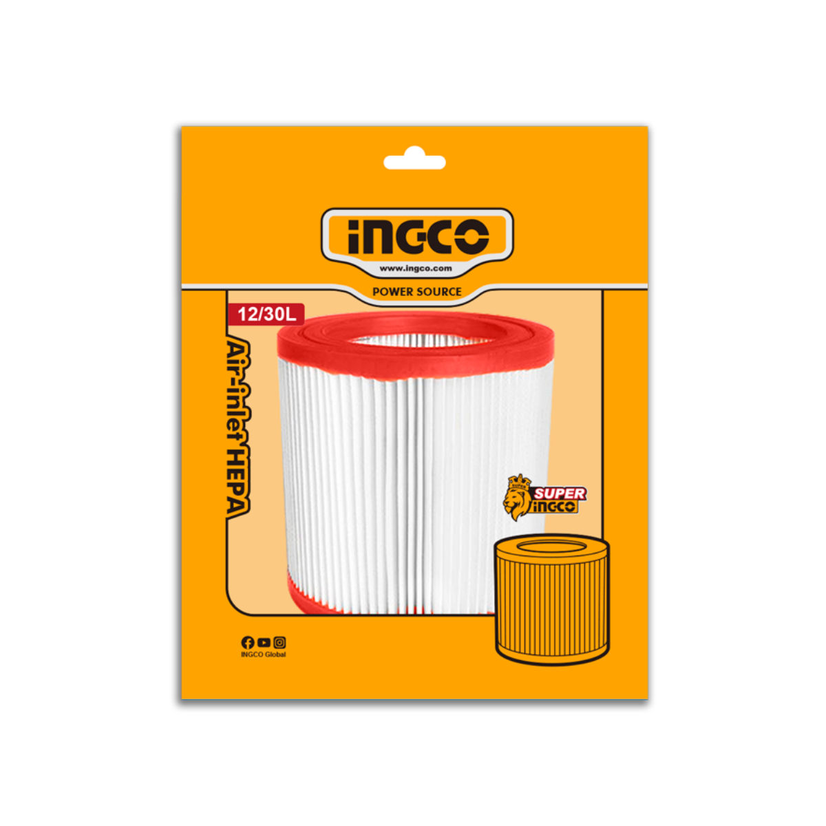 Ingco Replacement HEPA Filter for Vacuum Cleaner
