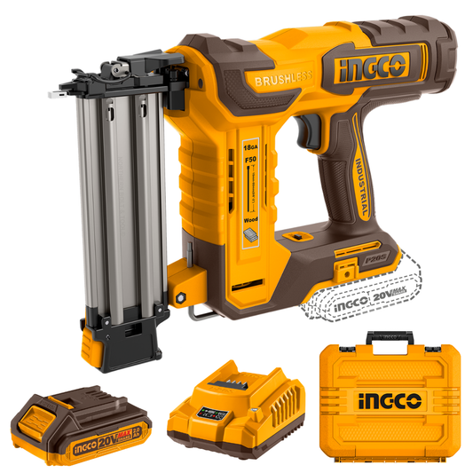 Ingco Cordless Brad Nailer F15-50 20V Kit CBNLI5008