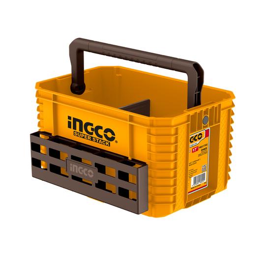 Ingco Stackable Plastic Tool Tote / Tool Storage Container 41.5L 19" PBXS104