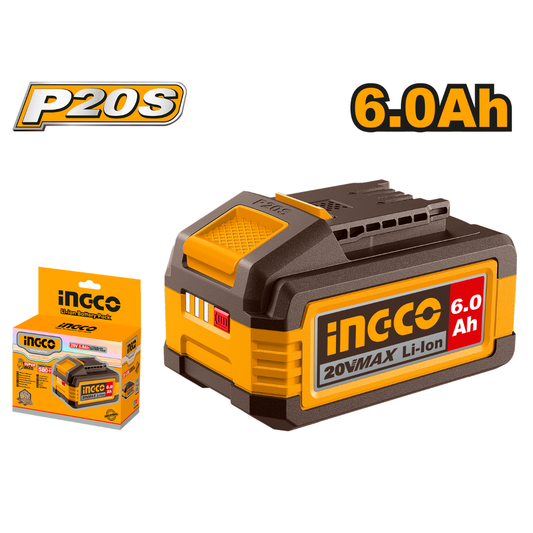 Ingco 6Ah Battery 20V P20S - Fits All Ingco 20V / P20S Cordless Tools FBLI2126