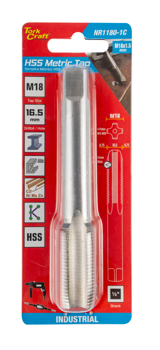Tork Craft Tap Hss 18Mm X 1.5Mm 1/Card