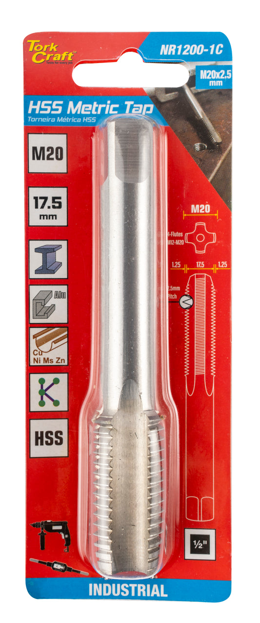 Tork Craft Tap Hss 20Mm X 2.5Mm 1/Card