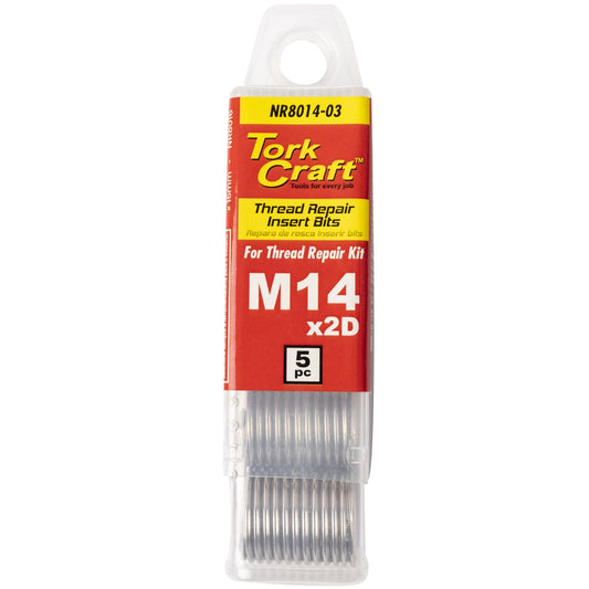 Tork Craft Thread Repair Kit M14 X 2D Replacement Inserts 5Pce