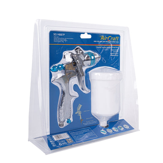 Aircraft Spray Gun Hvlp 1.4Mm Nozzle 600Cc Plastic Blister Pack
