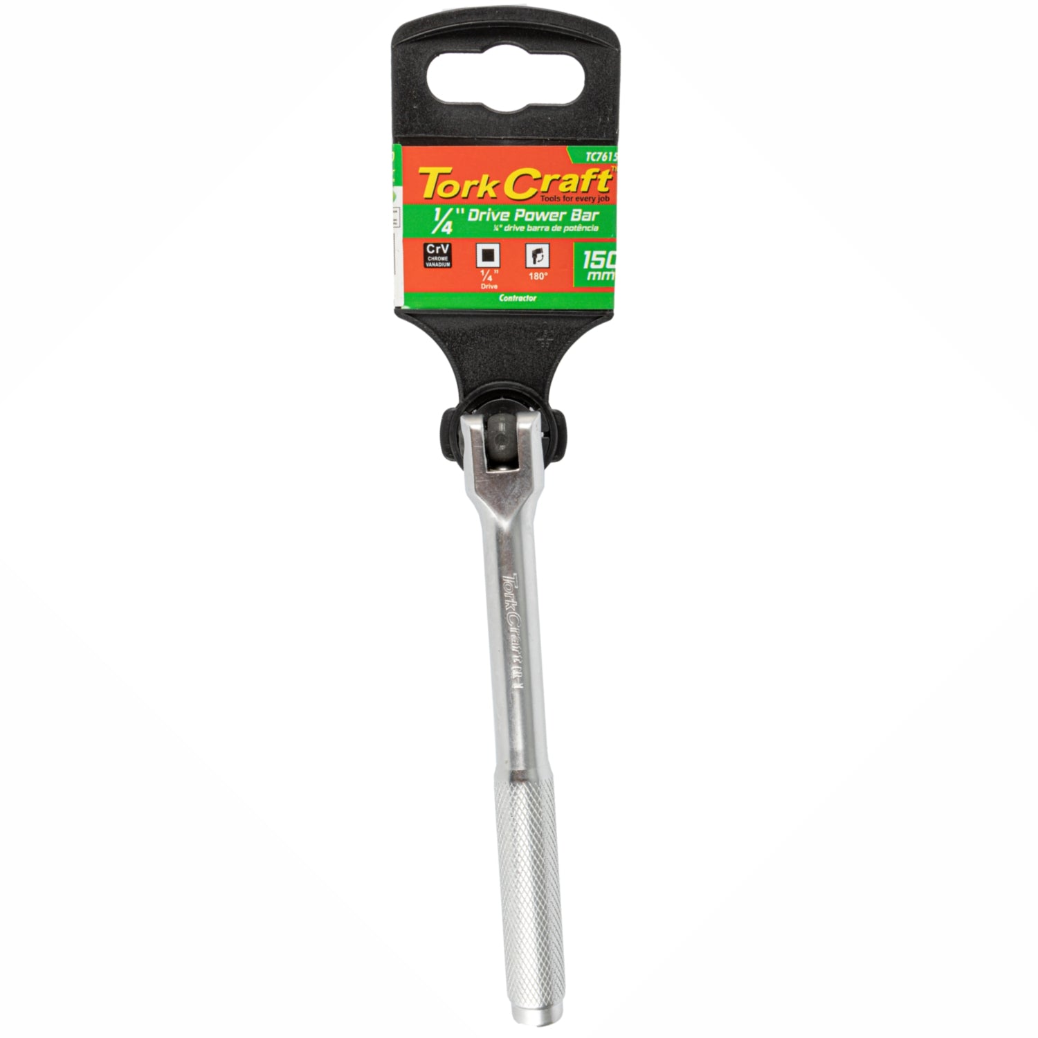 Tork Craft Power Bar 1/4'M Drive 150Mm Swivel Head  Steel Handle Socket