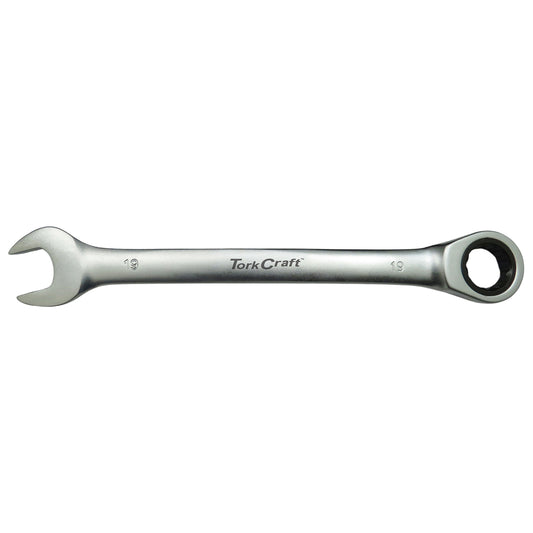 Tork Craft Combination Ratchet Wrench 19Mm Fixed Head
