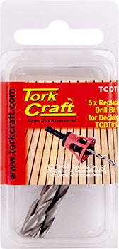 Tork Craft Replacement Drill Bits 10G X 5Pc For Decking Tool Tcdt010-01