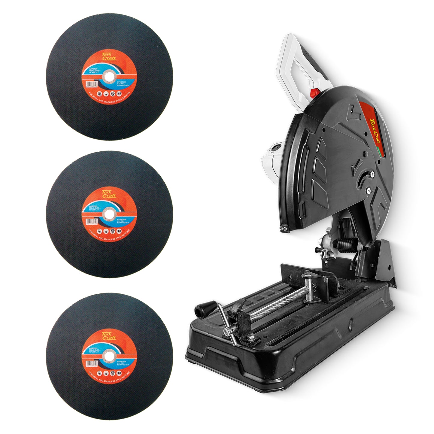 Tork Craft Cut-Off Saw 2700W 355Mm C/W 3 X 350Mm Abr Cut. Disc Tccs0355 Abr350S