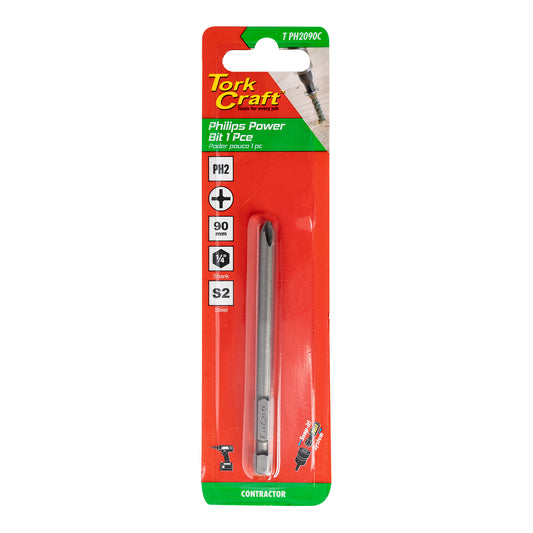 Tork Craft Phil. Ph2 X 90Mm Power Bit 1Pc Carded