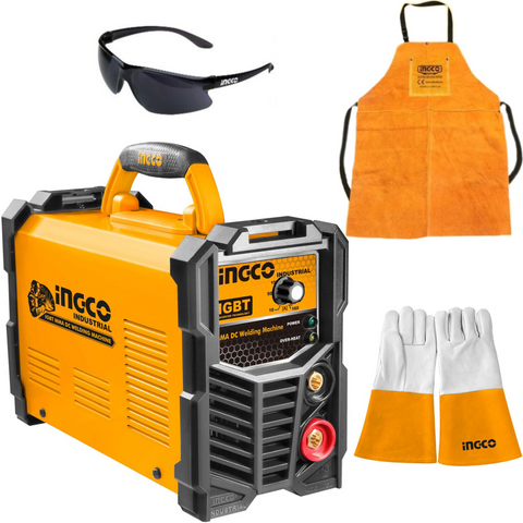 INGCO - MMA Inverter Welder 200A kit (Apron + Gloves + Goggles included)