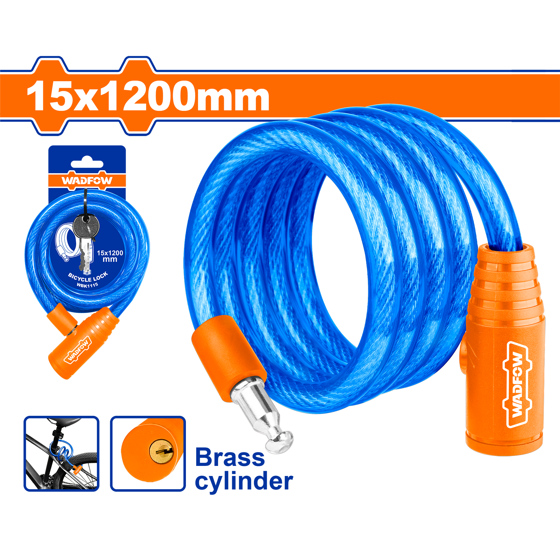 Wadfow Bicycle cable lock WBK1115