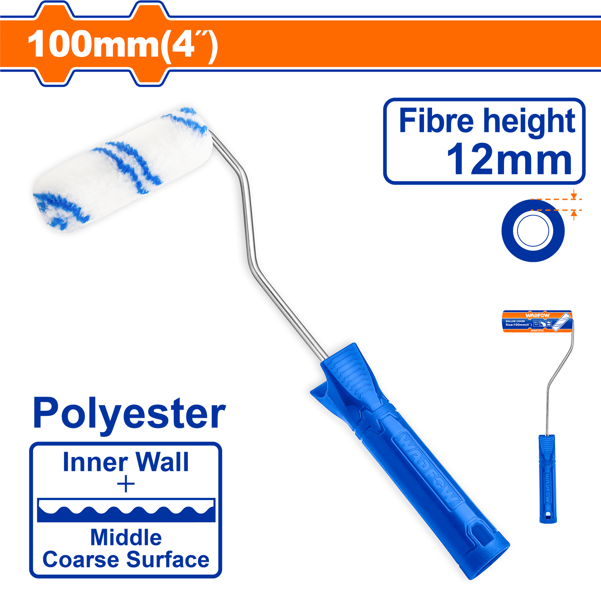 Wadfow Mini cylinder brush (Inner wall) 100mm WCB1904