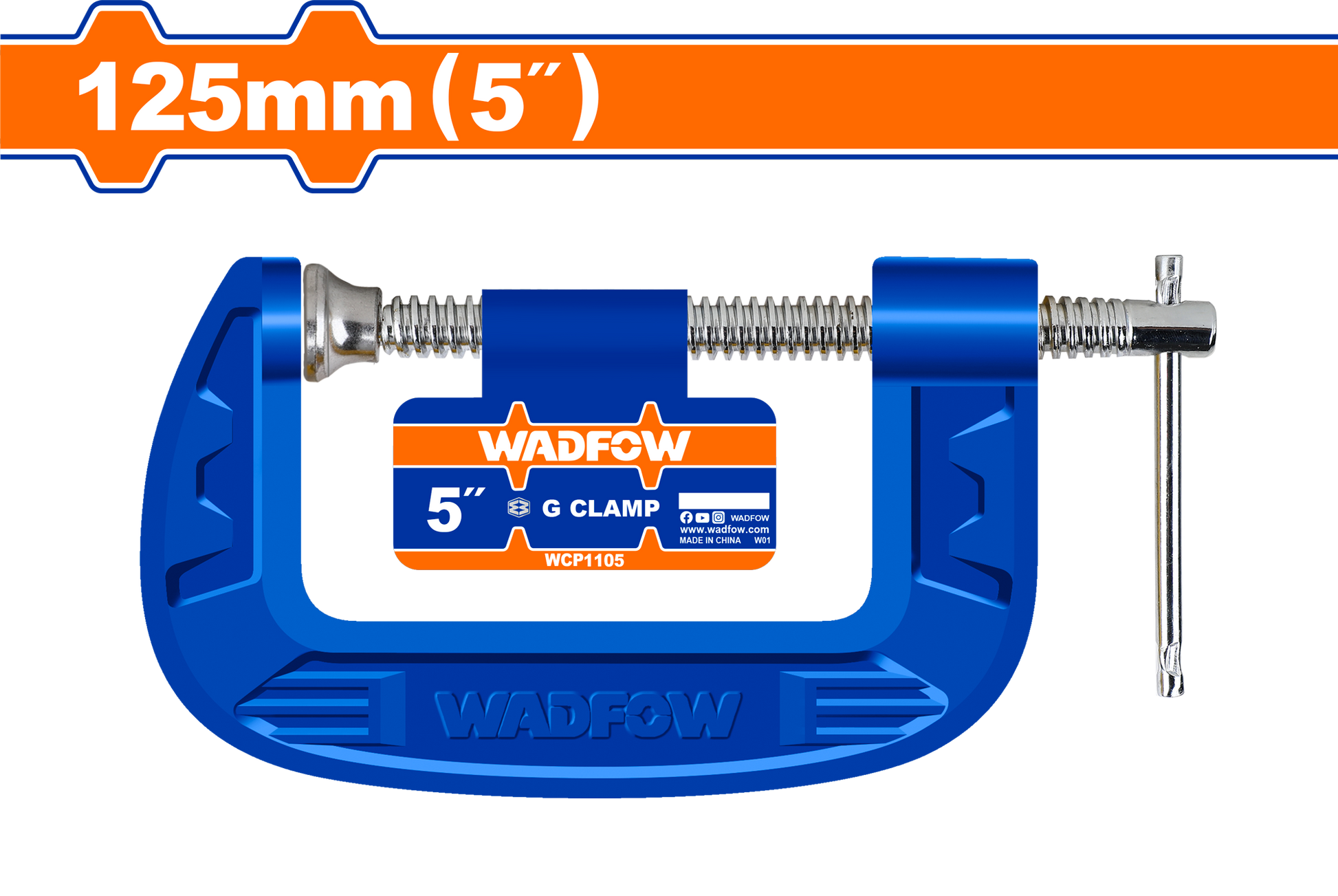 Wadfow G clamp 125mm WCP1105