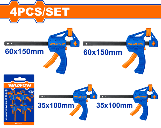 Wadfow Quick bar clamp set 4 Piece WCZ4E21