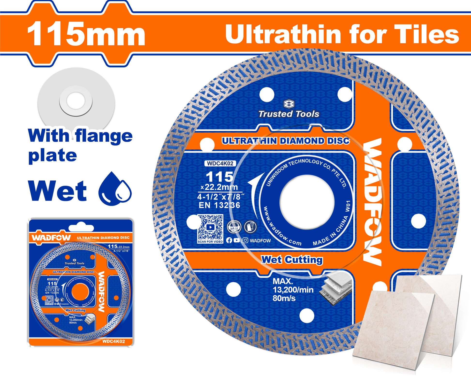 Wadfow Ultrathin diamond disc 115mm WDC4K02