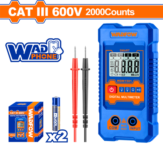 Wadfow Digital multimeter CAT III 600V WDM1501