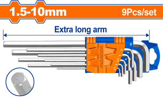 Wadfow Hex key 9 Piece WHK1292