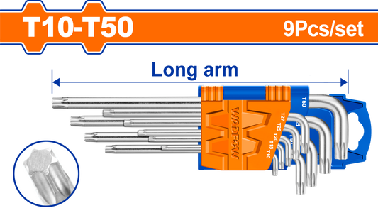 Wadfow Torx key T10-T50 9 Piece WHK3291