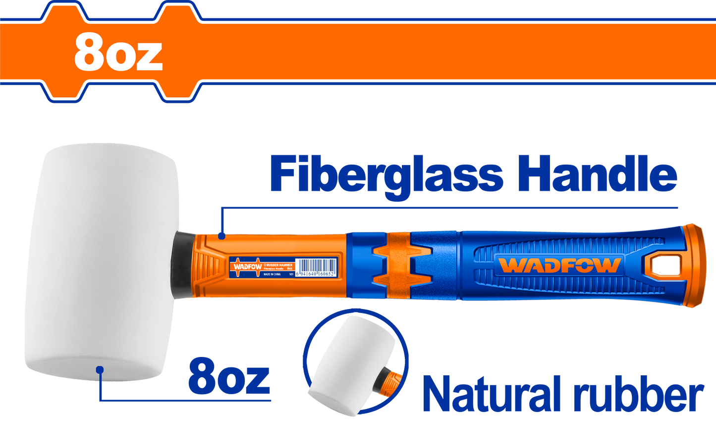 Wadfow Rubber hammer 8oz WHM7303