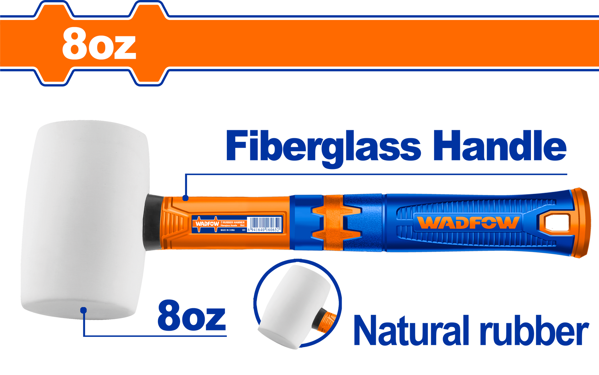 Wadfow Rubber hammer 8oz WHM7303