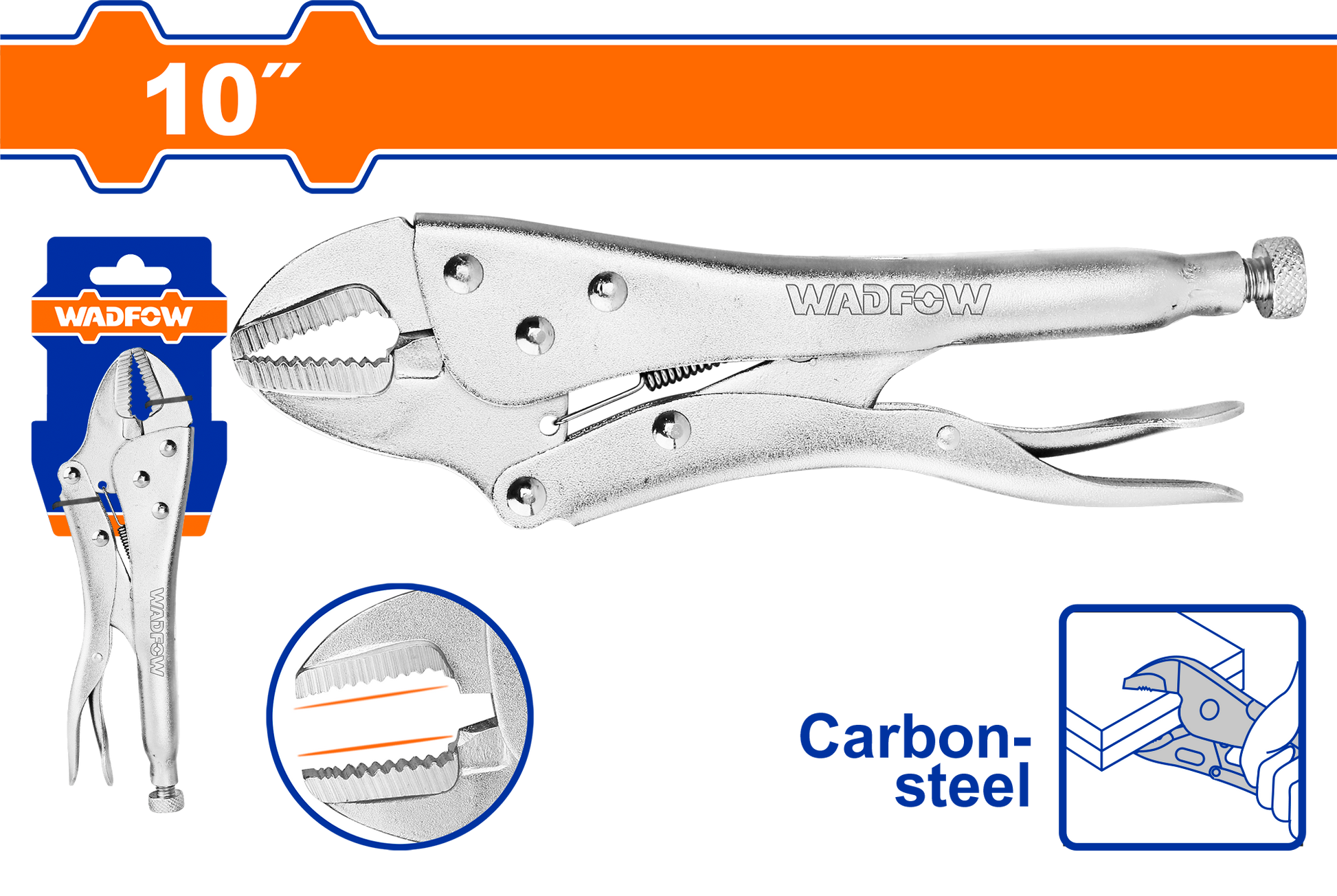 Wadfow Straight jaw plier 10" WLP2C10