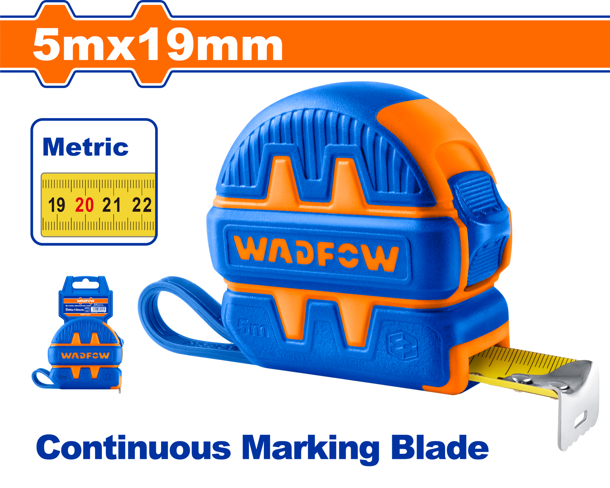 Wadfow Steel measuring tape 5m WMT1221