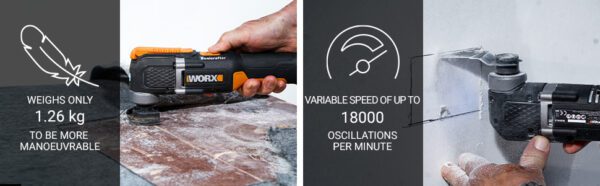 WORX NITRO Oscillating Multi-Tool 1800OPM 20V | Tool Only