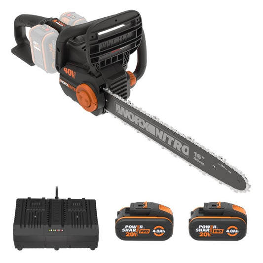 WORX NITRO Chainsaw 40cm Cordless 40V | KIT