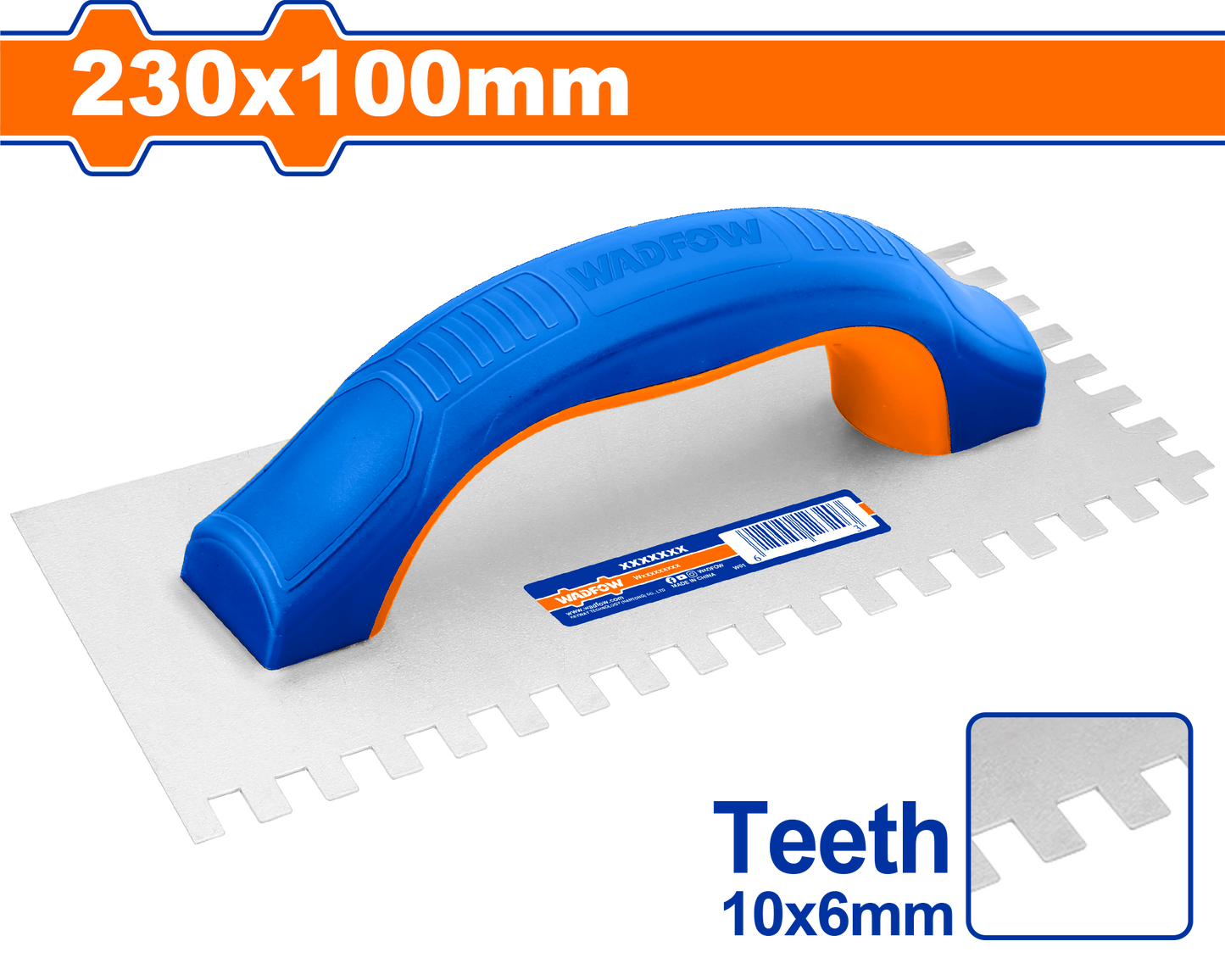 Wadfow Plastering trowel with teeth