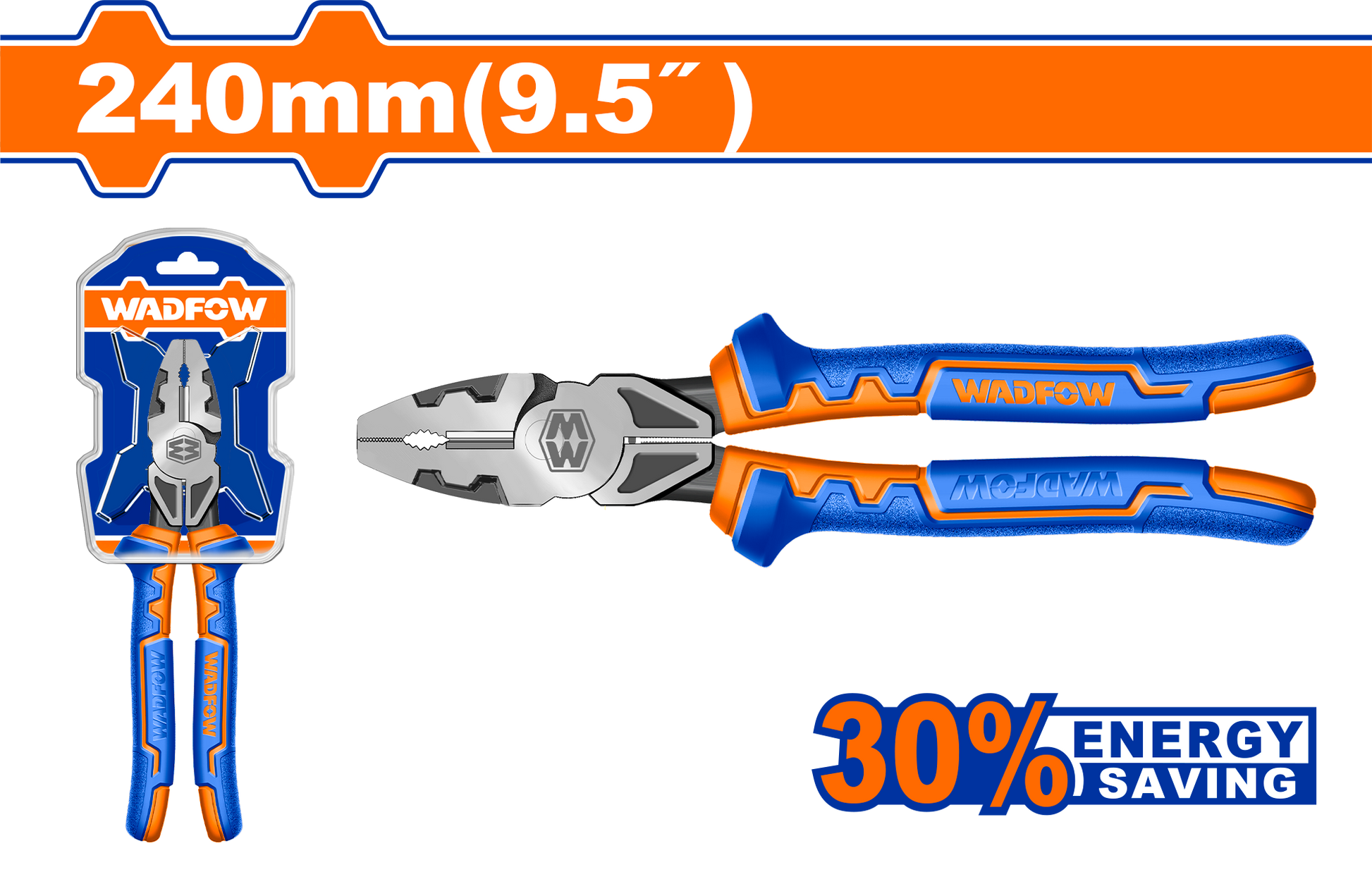 Wadfow High leverage combination pliers 9.5" WPL1719
